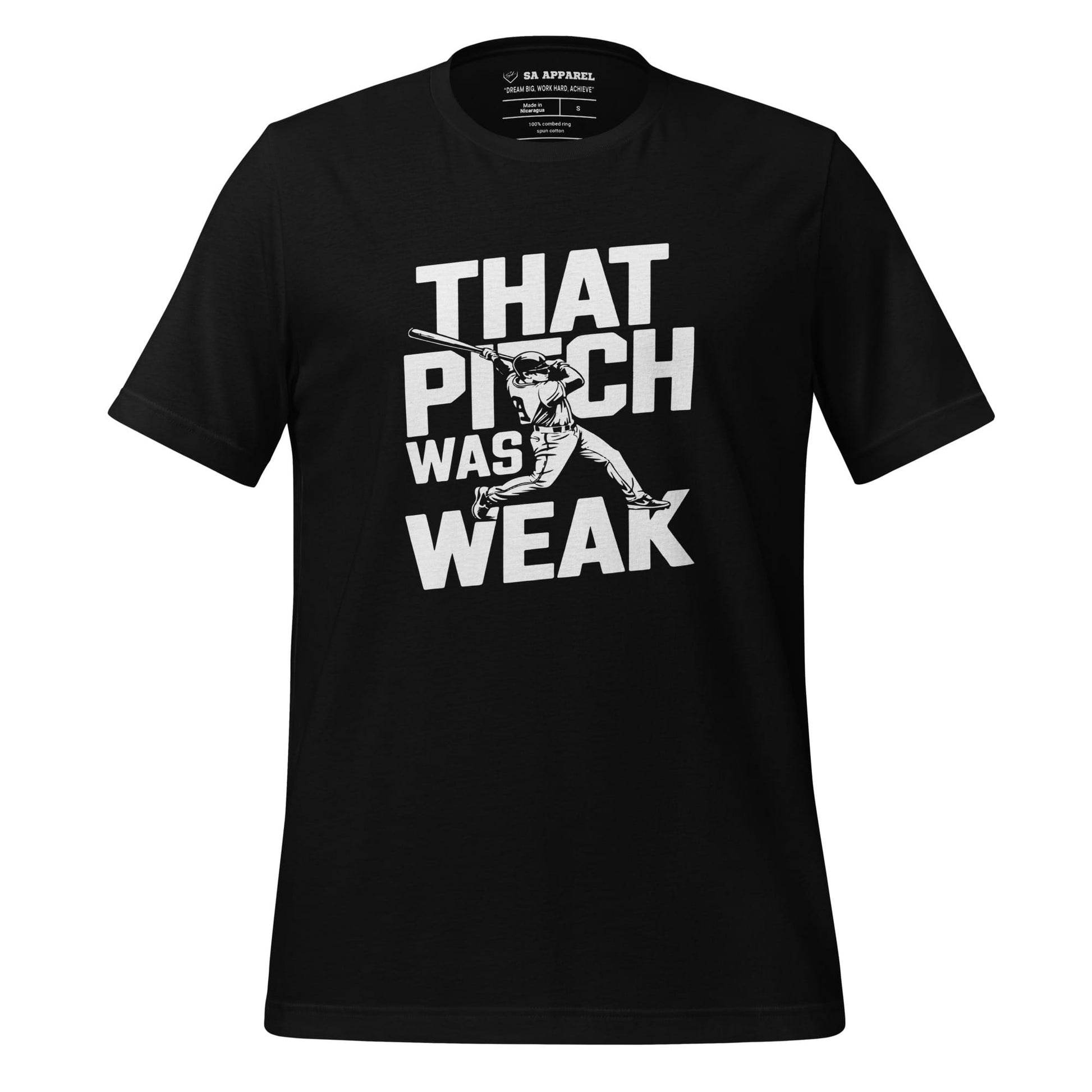 SA Apparel Adult Tee Black / S / Soft Style/Cotton That Pitch Was Weak - Adult Tee