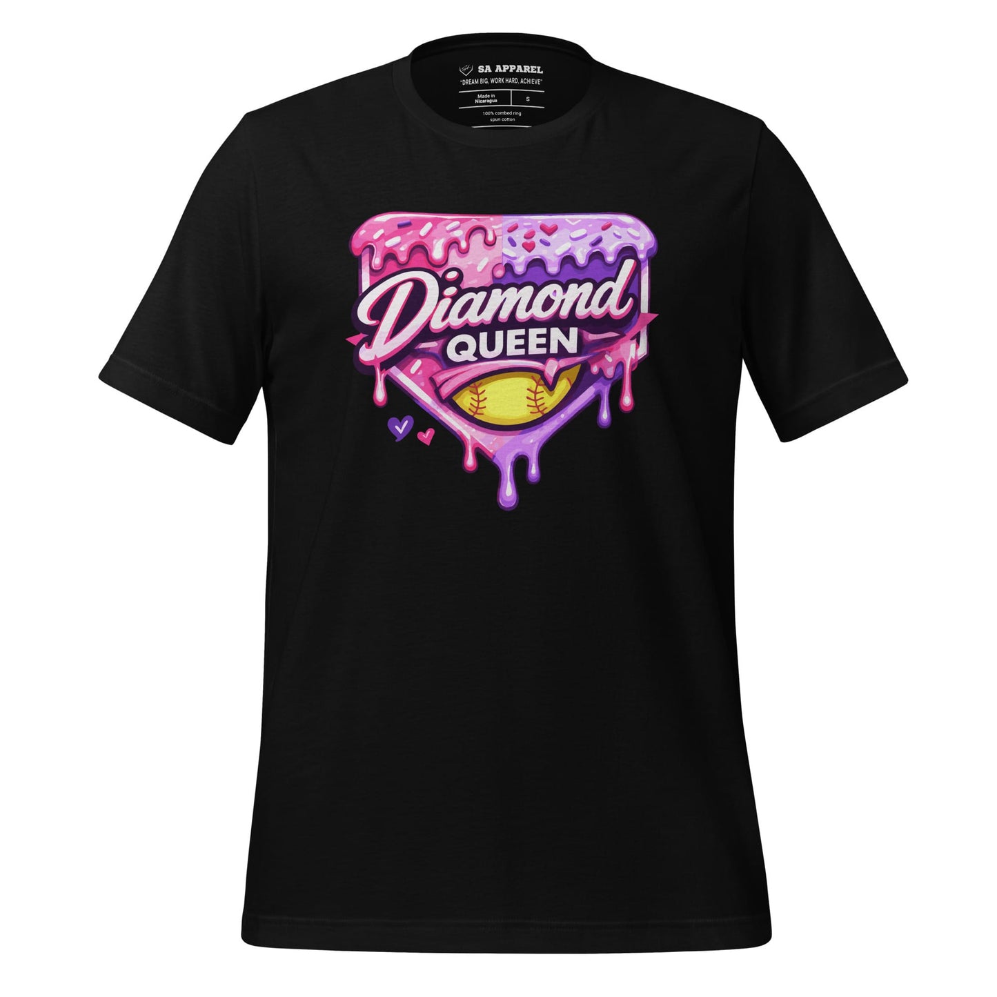 SA Apparel Adult Tee Black / S / Soft Style/Cotton Diamond Queen - Adult Tee