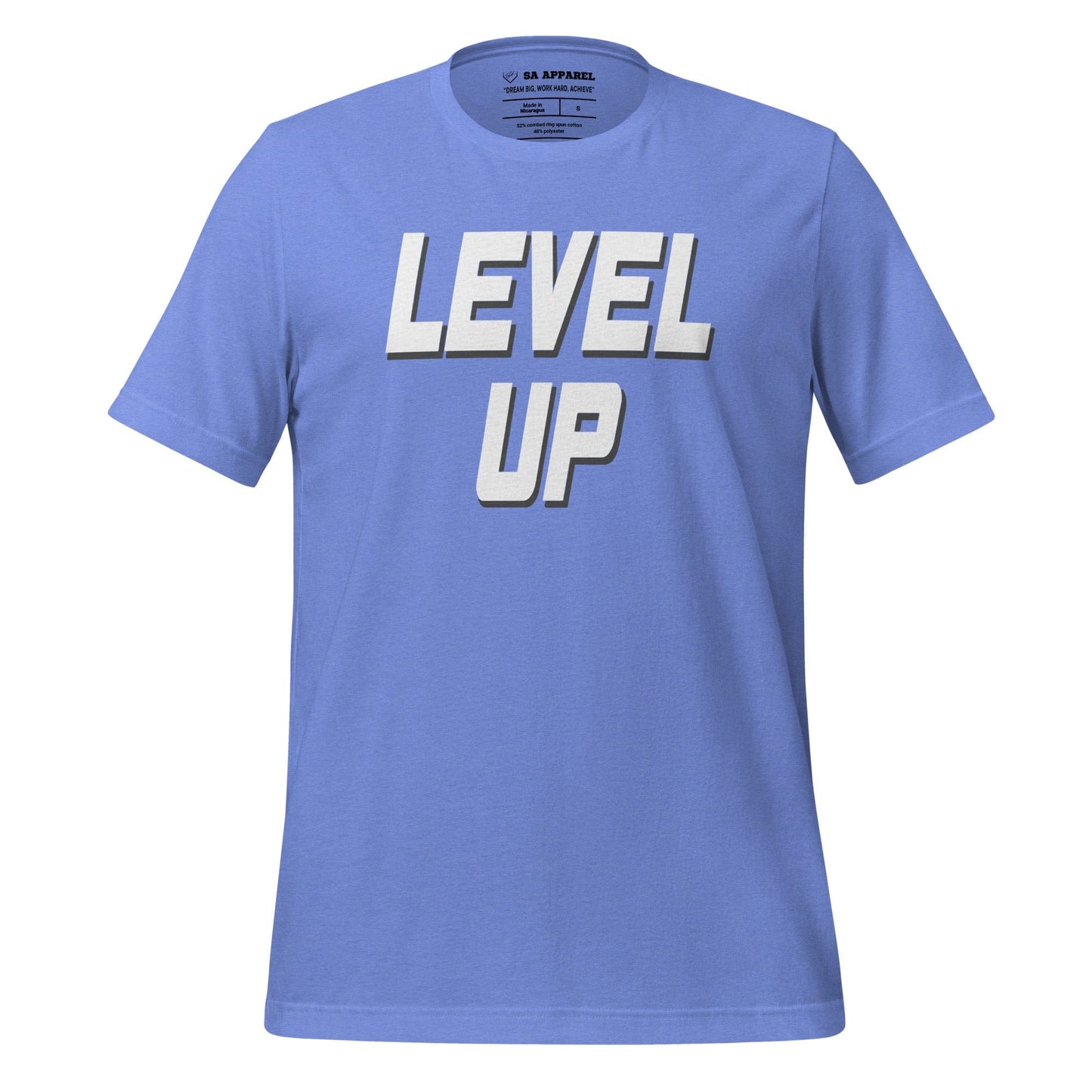 SA Apparel Adult Tee Heather Columbia Blue / S / Soft Style/Cotton Level Up - Adult Tee