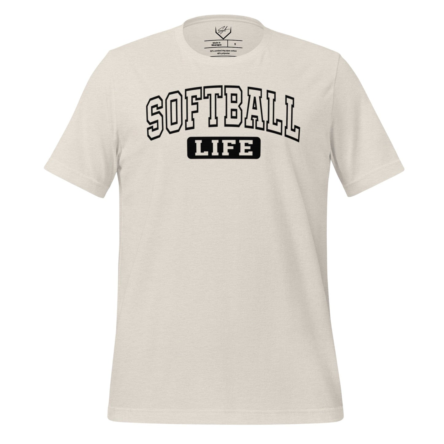 SA Apparel Heather Dust / S Softball Life - Adult Softball Tee