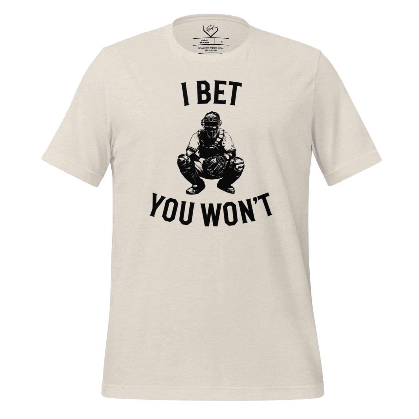 SA Apparel Heather Dust / S I Bet You Won't - Adult Tee