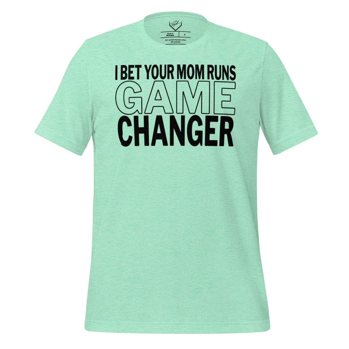 SA Apparel Adult Tee Mint / S / Soft Style/Cotton I Bet Your Mom Runs Game Changer - Adult Tee