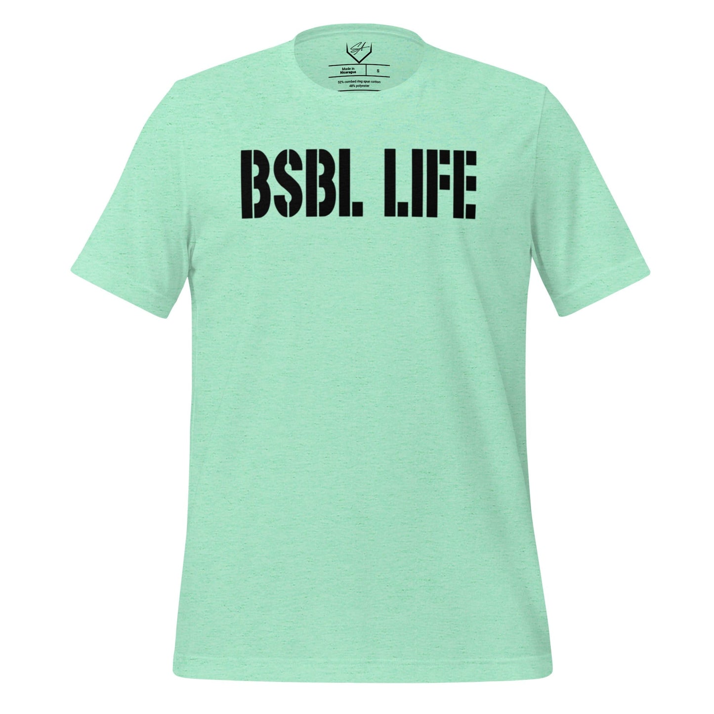 SA Apparel Heather Mint / S Baseball Life - Adult Tee