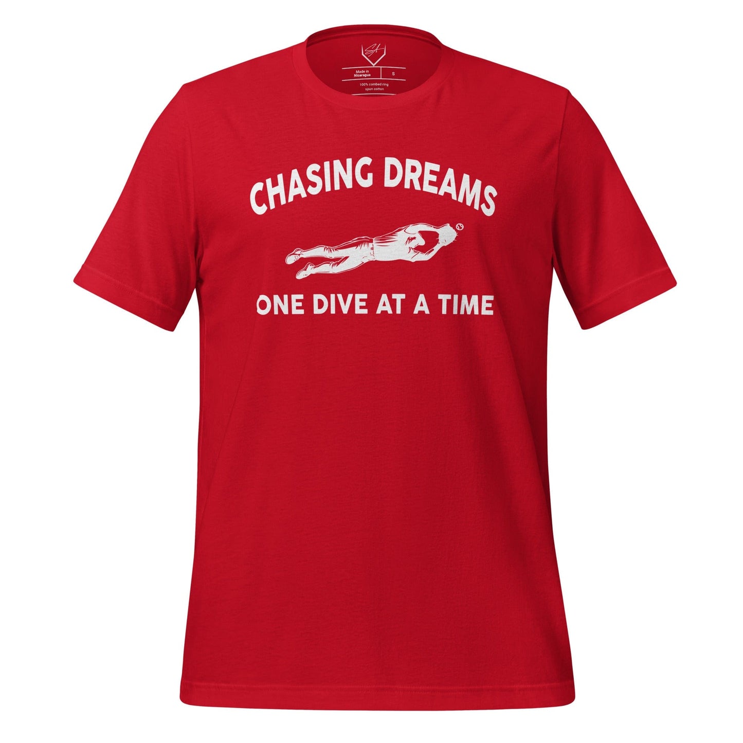 SA Apparel Adult Tee Red / S / Soft Style/Cotton Chasing Dreams One Dive At A Time - Adult Tee