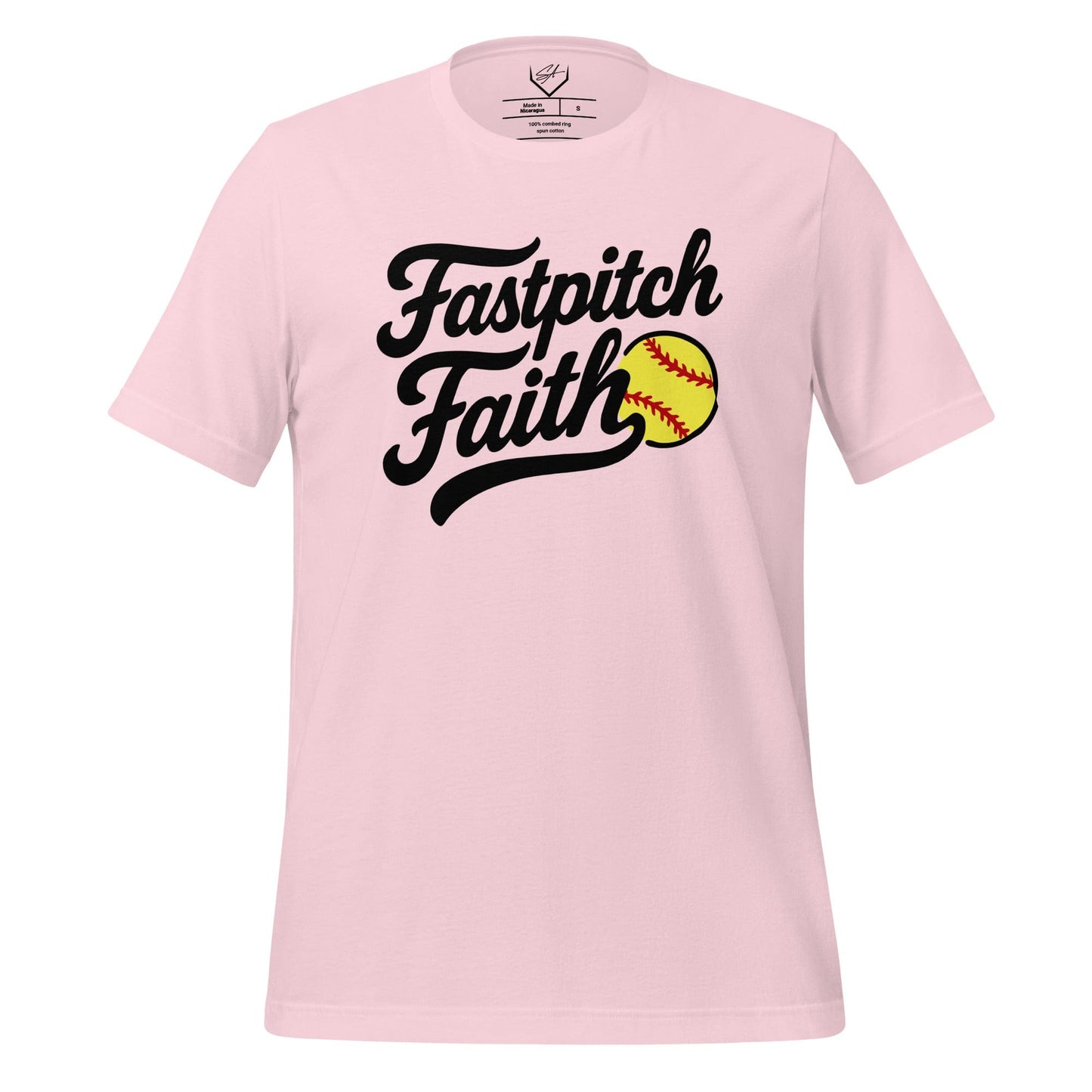 SA Apparel Adult Tee Light Pink / S / Soft Style/Cotton Fastpitch Faith - Adult Tee