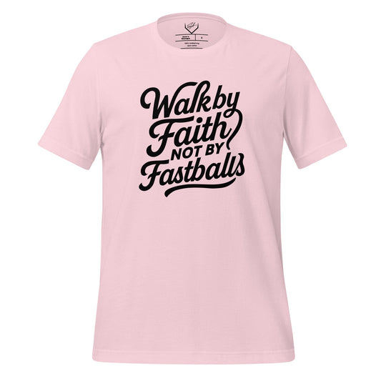 SA Apparel Adult Tee Light Pink / S Walk By Faith Not By Fastballs - Adult Tee
