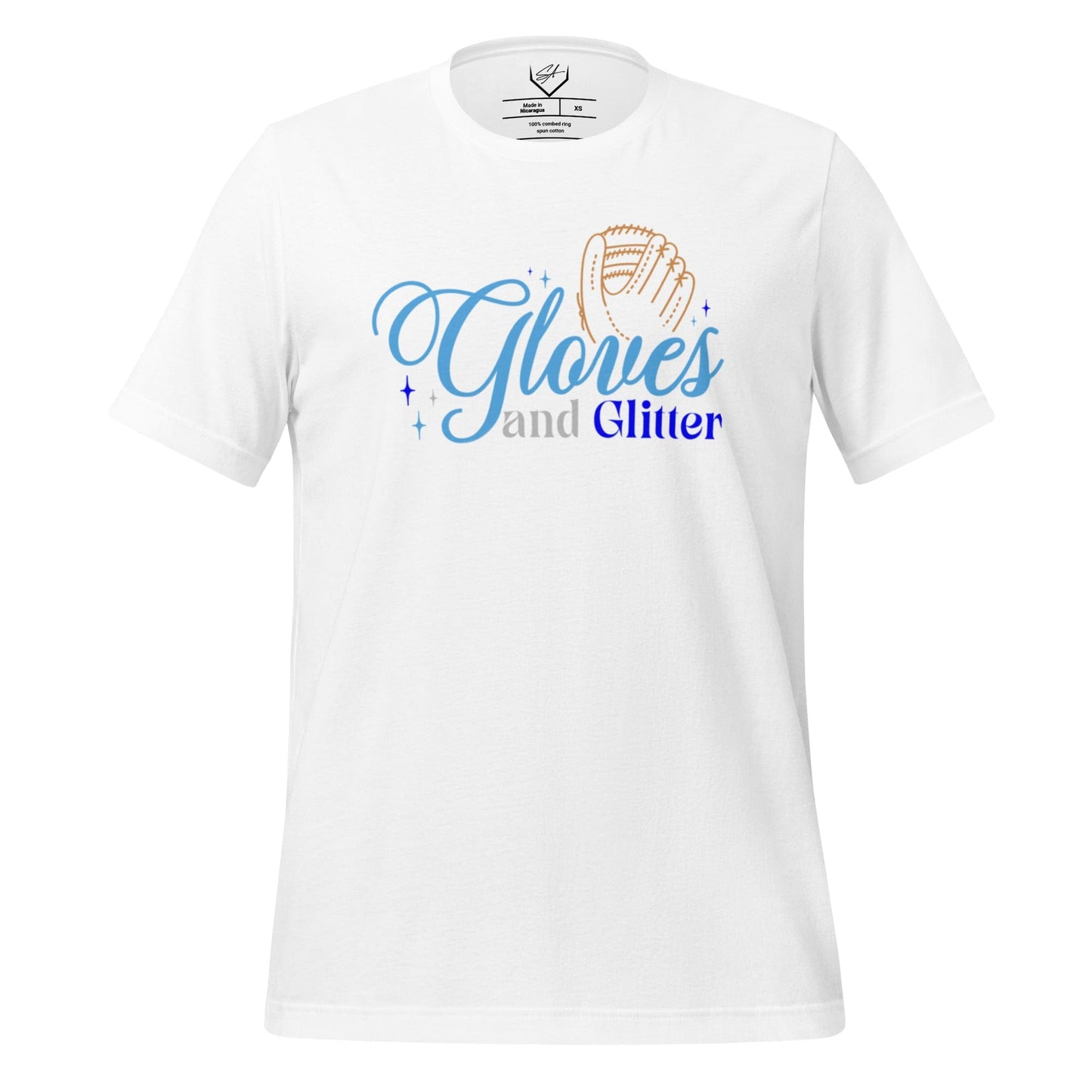 Gloves And Glitter Blue - Adult Tee