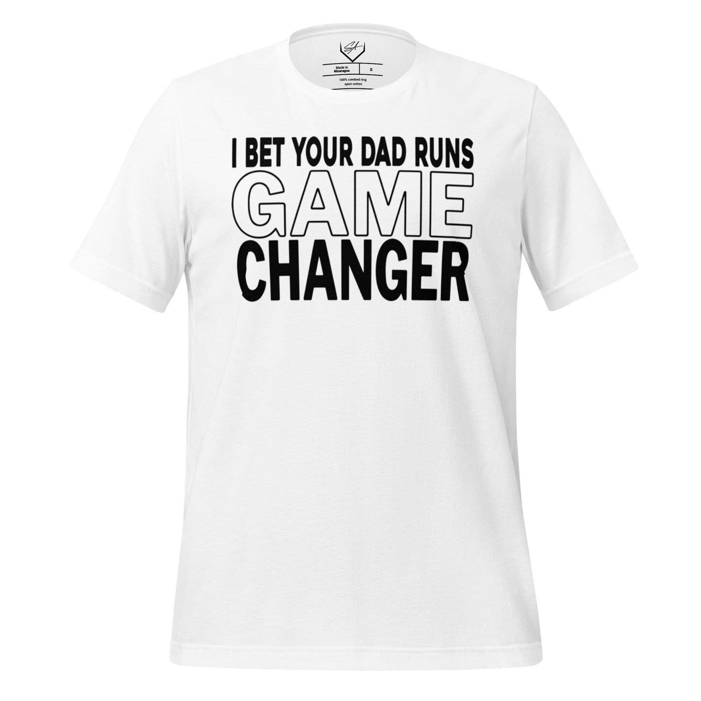 SA Apparel Adult Tee White / S / Soft Style/Cotton I Bet Your Dad Runs Game Changer - Adult Tee