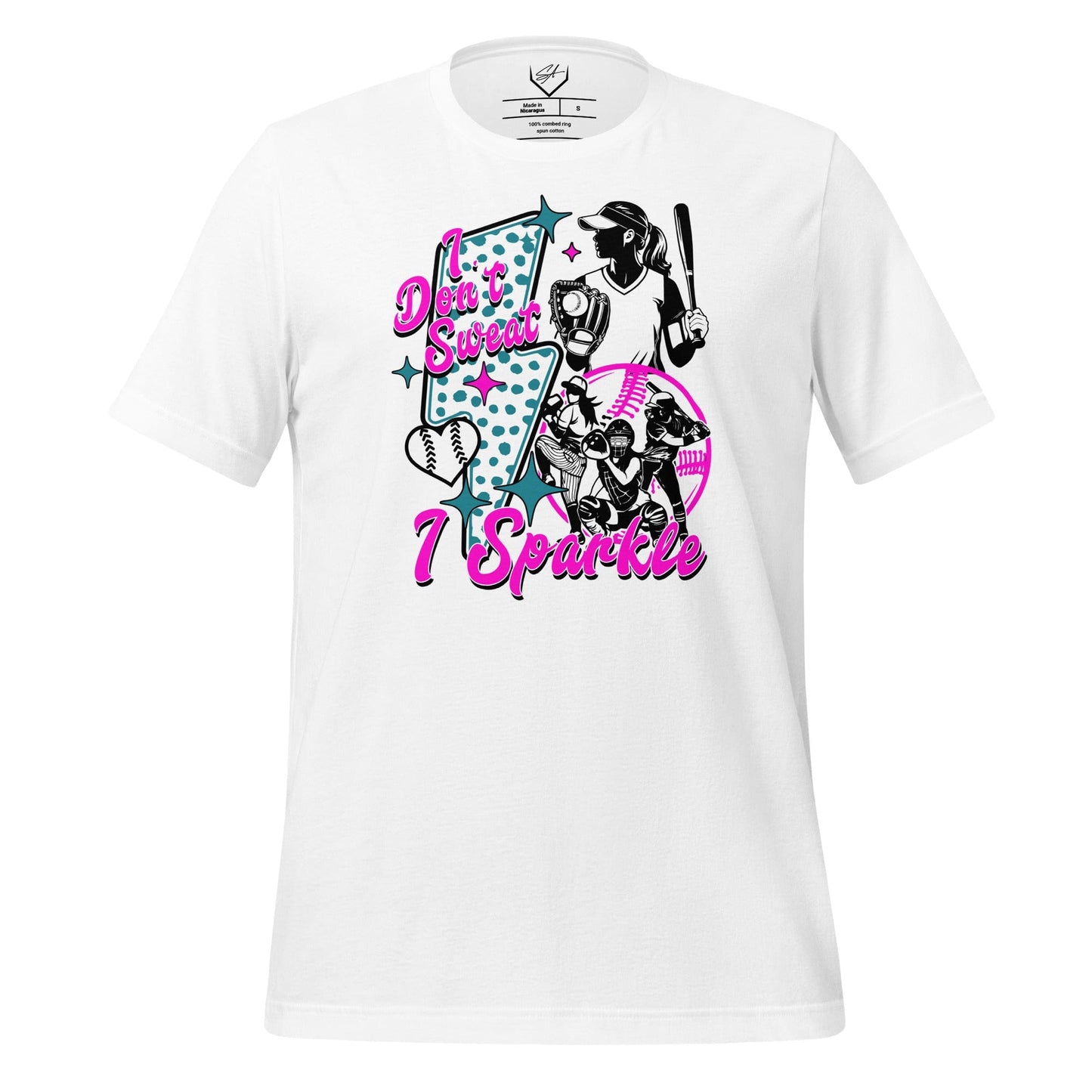 SA Apparel Adult Tee White / S / Soft Style/Cotton I Don't Sweat I Sparkle - Adult Tee