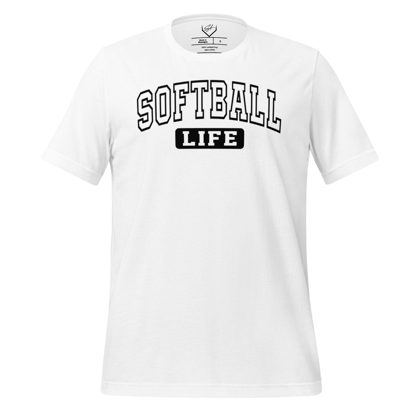 SA Apparel White / S Softball Life - Adult Softball Tee