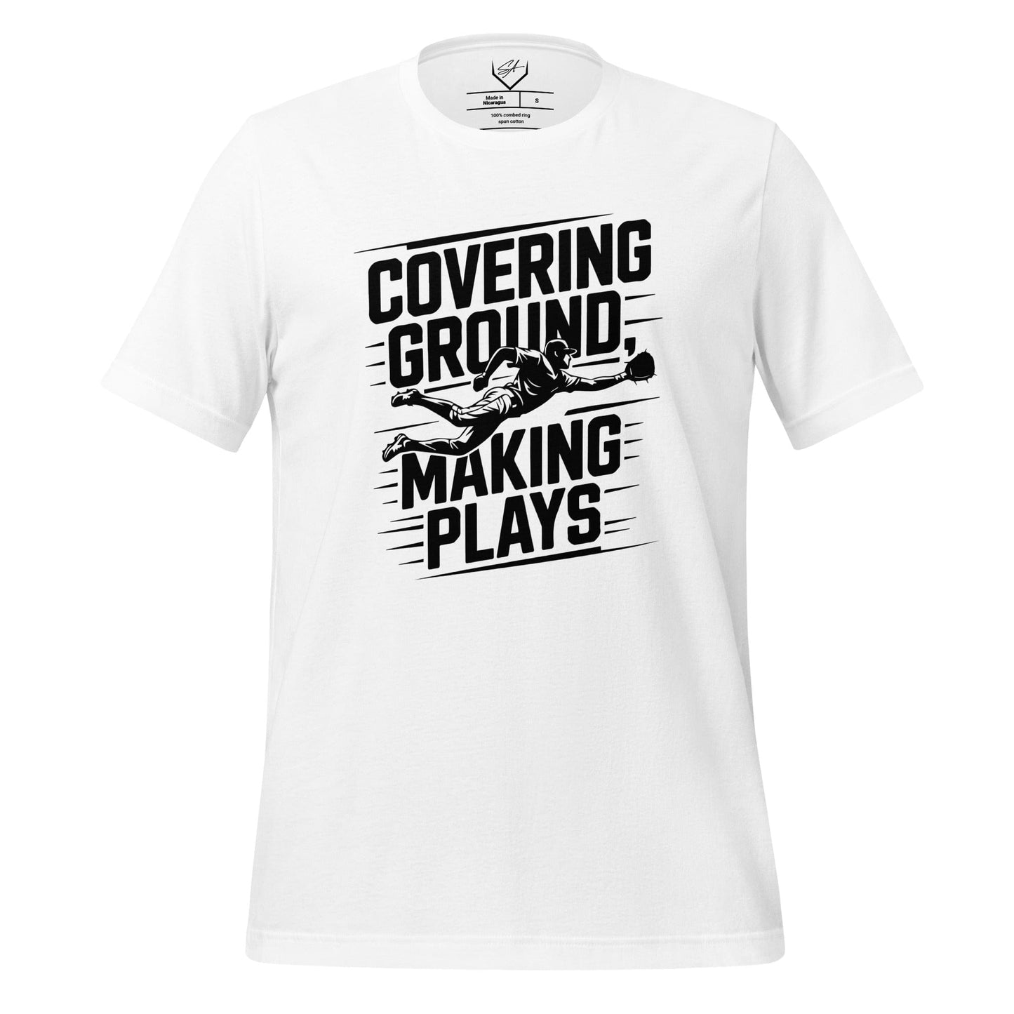SA Apparel Adult Tee White / S / Soft Style/Cotton Covering Ground Making Plays - Adult Tee