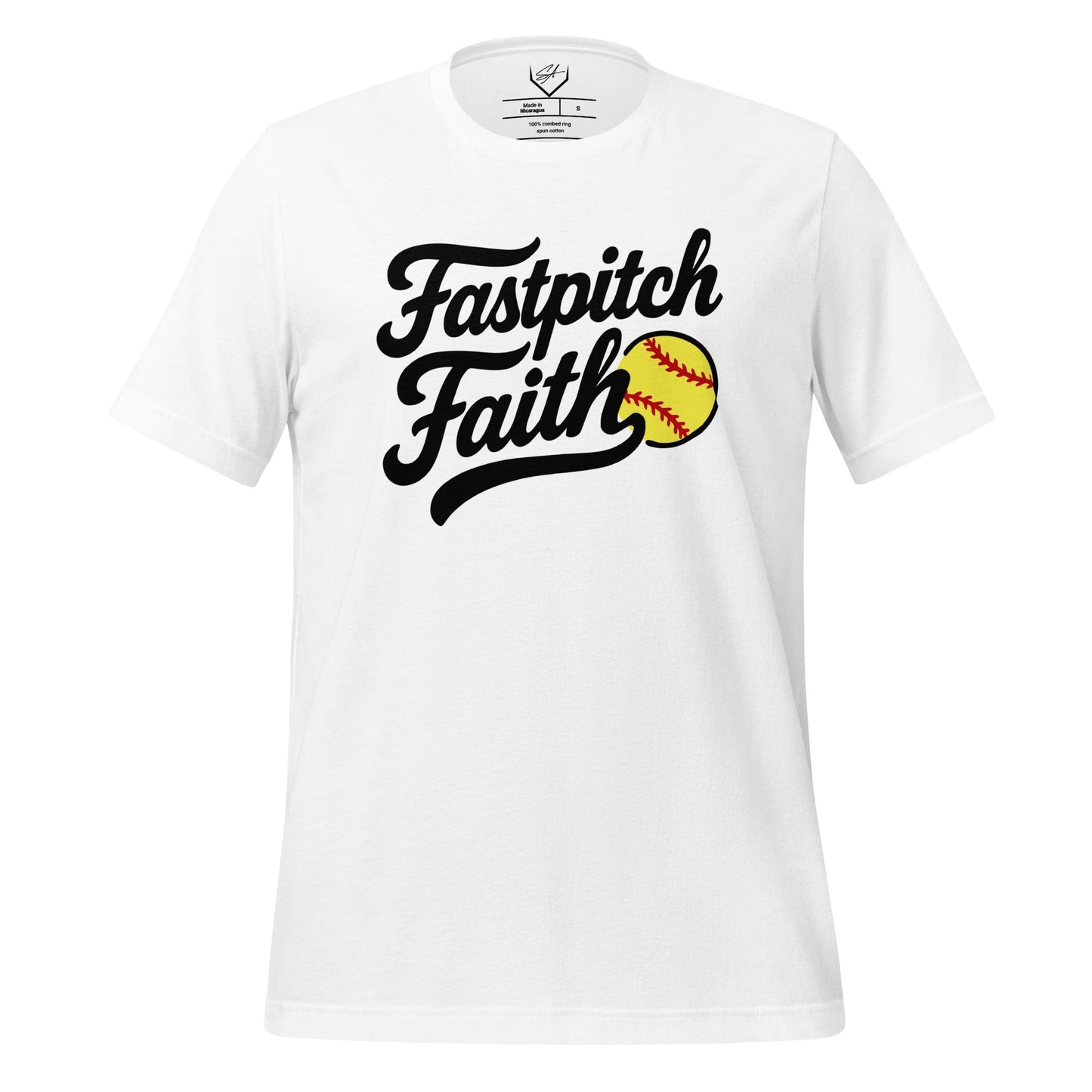 SA Apparel Adult Tee White / S / Soft Style/Cotton Fastpitch Faith - Adult Tee