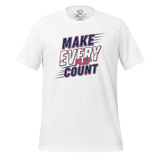 SA Apparel Adult Tee White / S / Soft Style/Cotton Make Every Play Count - Adult Tee