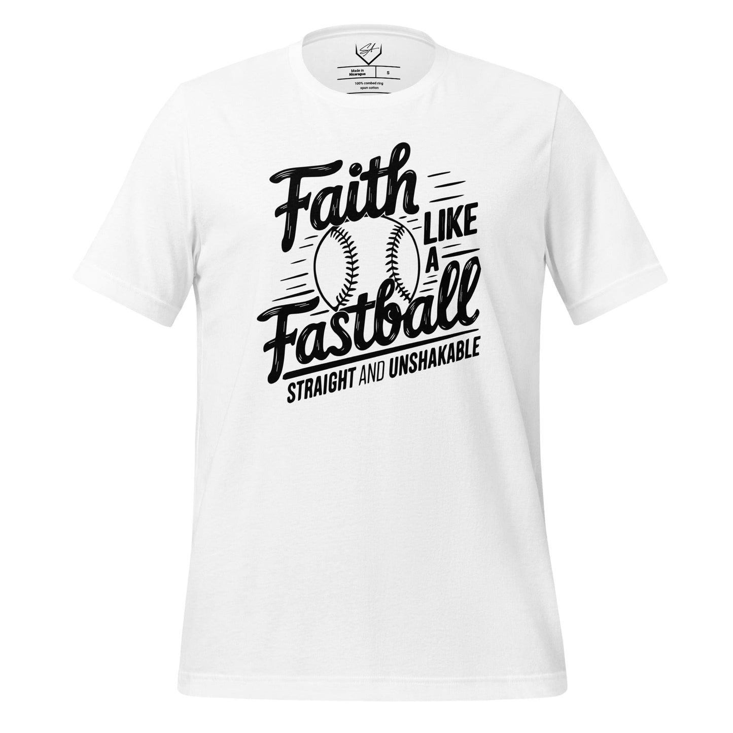 SA Apparel Adult Tee White / S / Soft Style/Cotton Faith Like A Fastball - Adult Tee