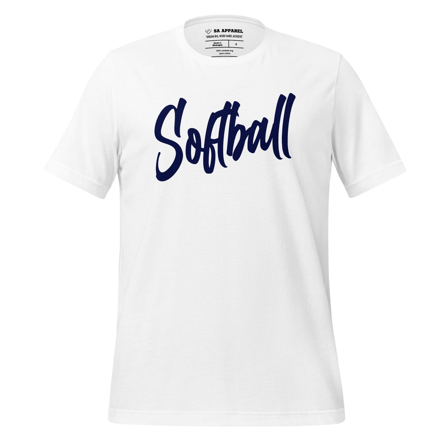 SA Apparel Adult Tee White / S / Soft Style/Cotton Softball - Adult Tee