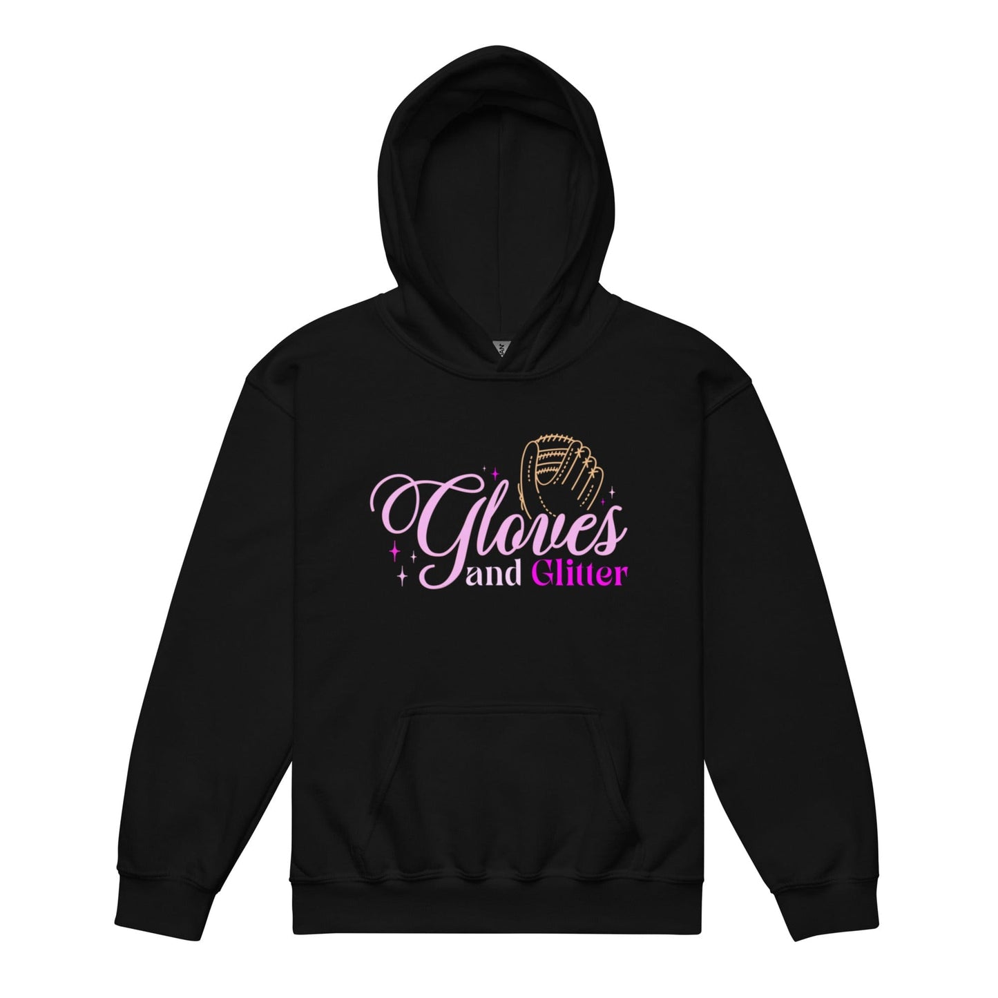 Gloves And Glitter Pink - Youth Hoodie