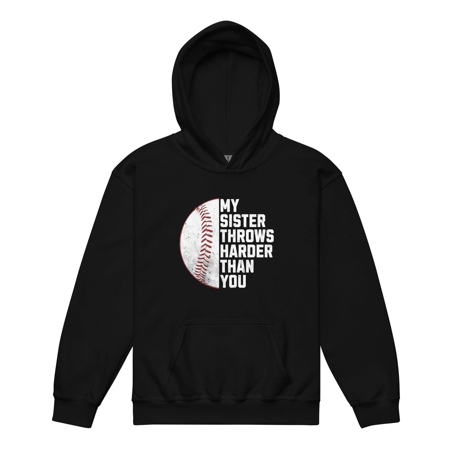 SA Apparel Youth Hoodie Black / S My Sister Throws Harder Than You - Youth Hoodie