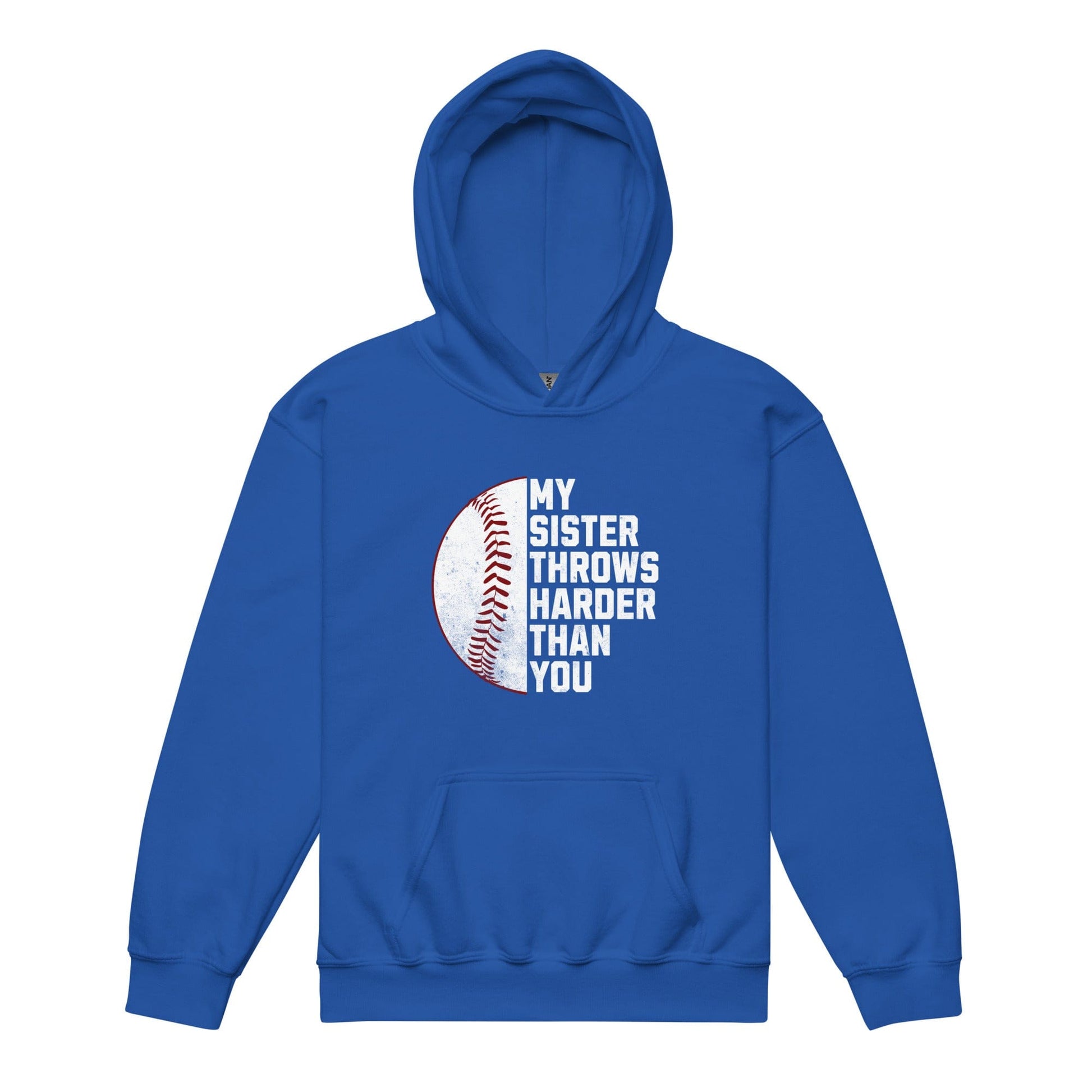 SA Apparel Youth Hoodie Royal / S My Sister Throws Harder Than You - Youth Hoodie