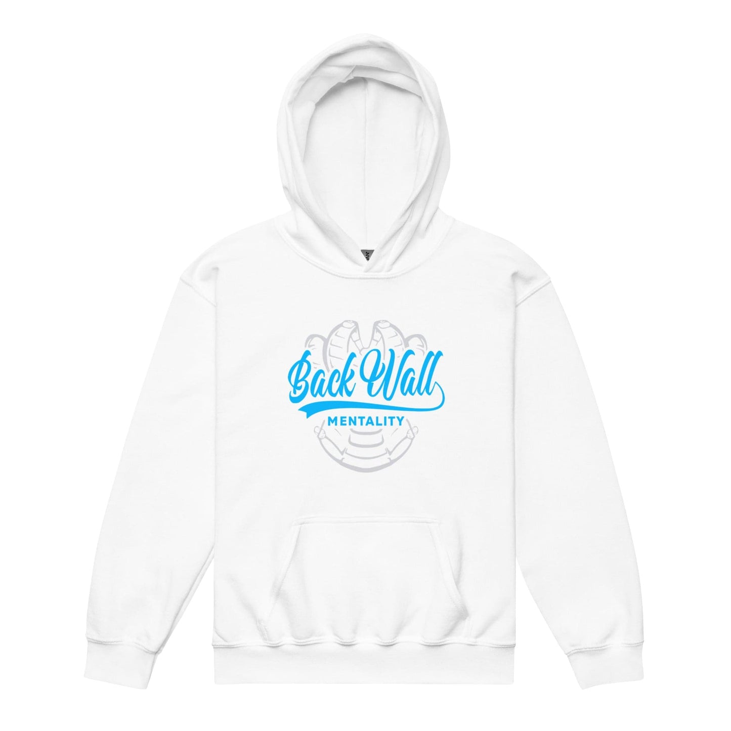 SA Apparel White / S Backwall Mentality Teal - Youth Hoodie