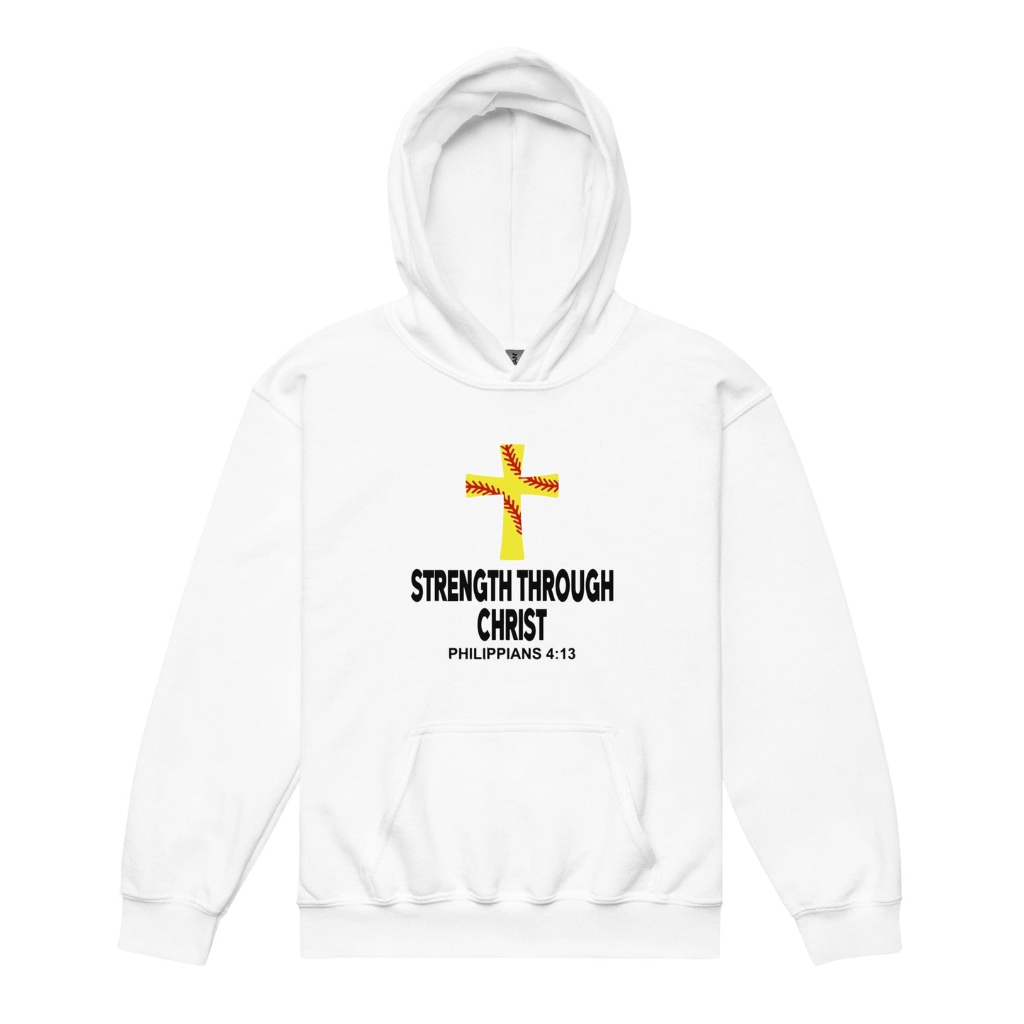 SA Apparel Youth Hoodie White / S Strength Through Christ Softball - Youth Hoodie