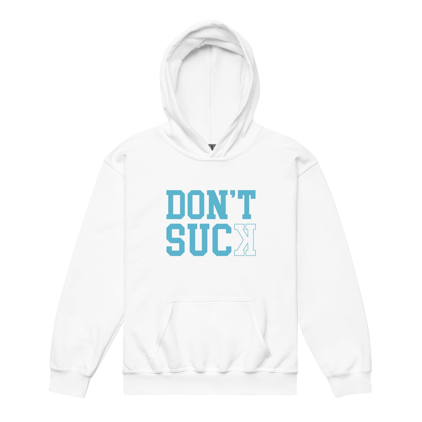 SA Apparel Youth Hoodie White / M Don't Suck Teal - Youth Hoodie