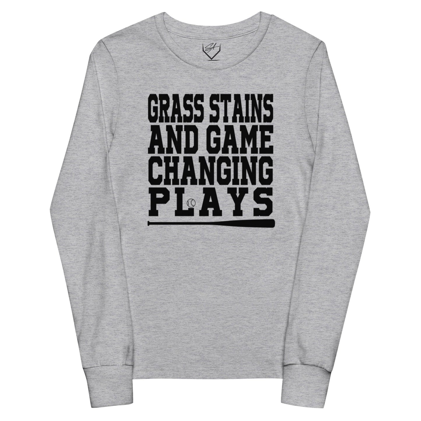 Grass Stains And Game Changing Plays - Youth Long Sleeve