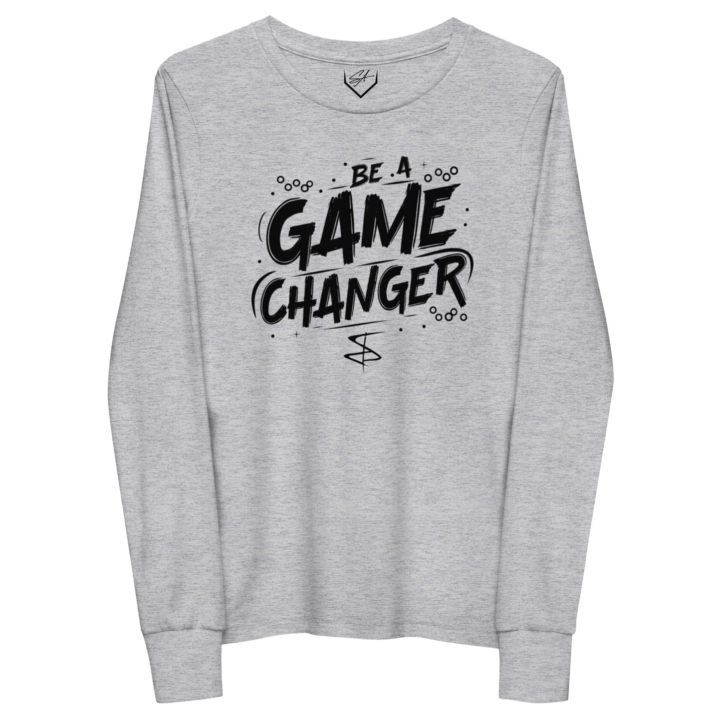 SA Apparel Athletic Heather / S Be A Game Changer - Youth Long Sleeve