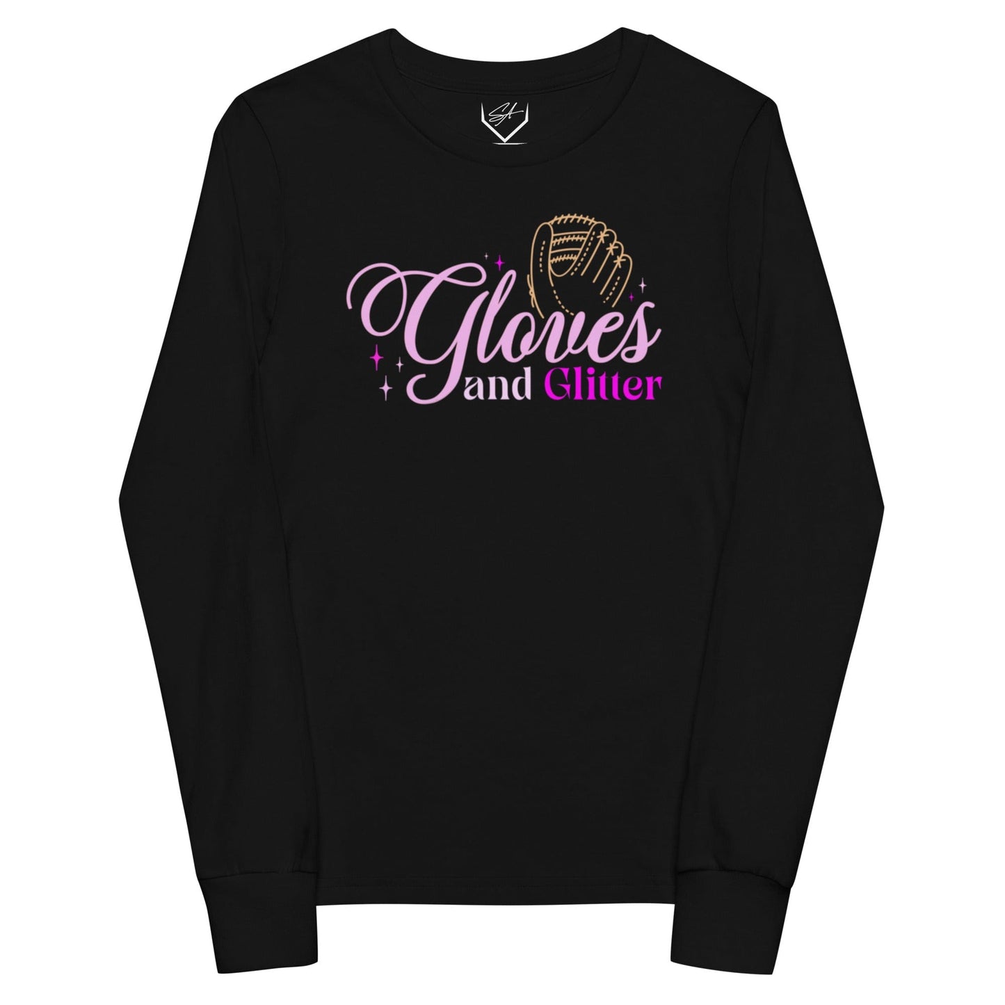 Gloves And Glitter Pink - Youth Long Sleeve