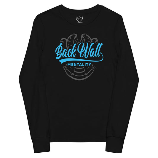 SA Apparel Black / S Backwall Mentality Teal - Youth Long Sleeve