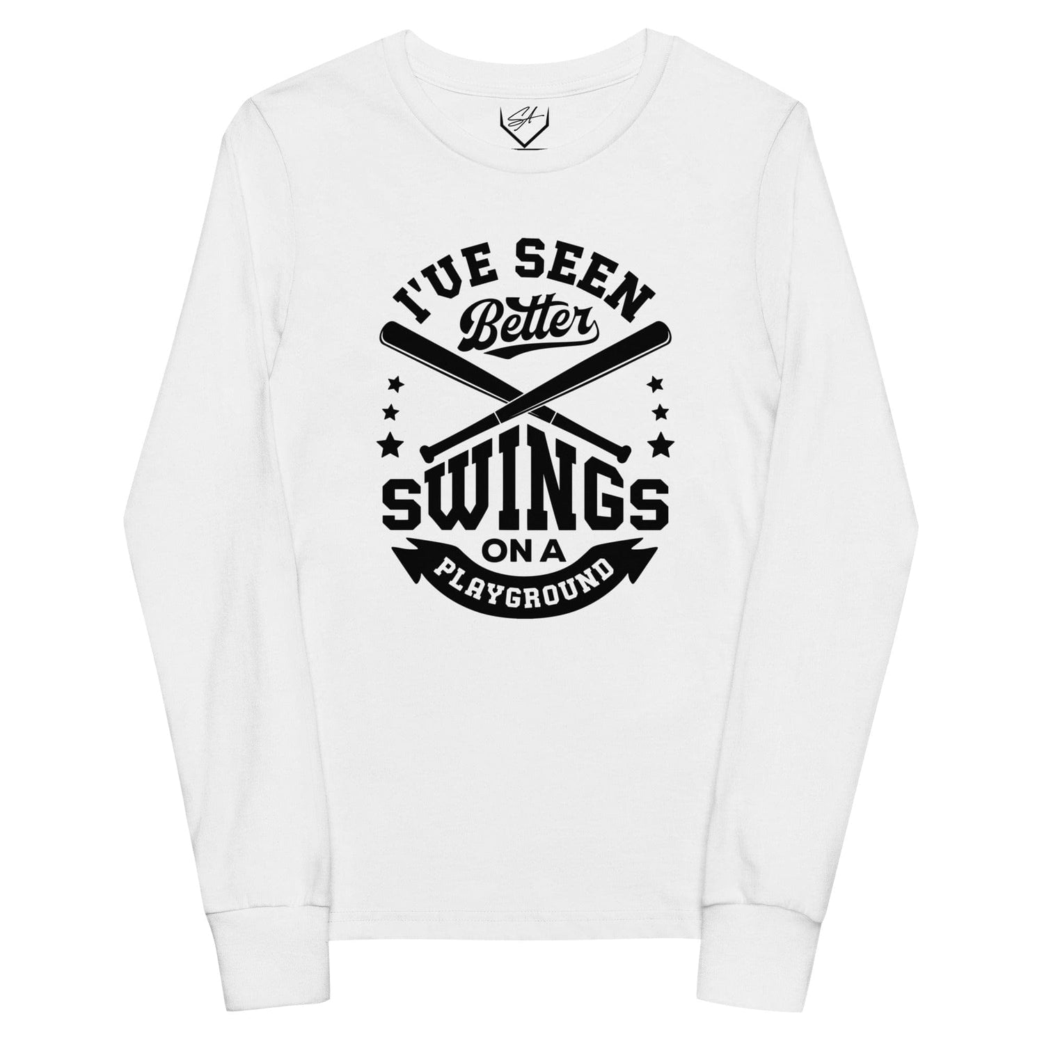 SA Apparel White / S I've Seen Better Swings On A Playground - Youth Long Sleeve