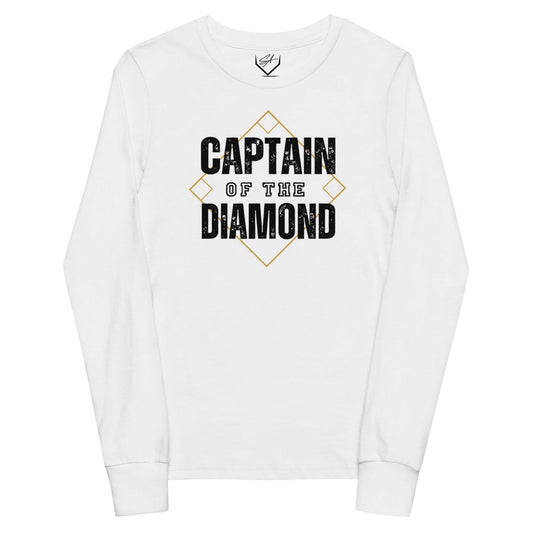 SA Apparel Youth Long Sleeve White / S Captain Of The Diamond - Youth Long Sleeve