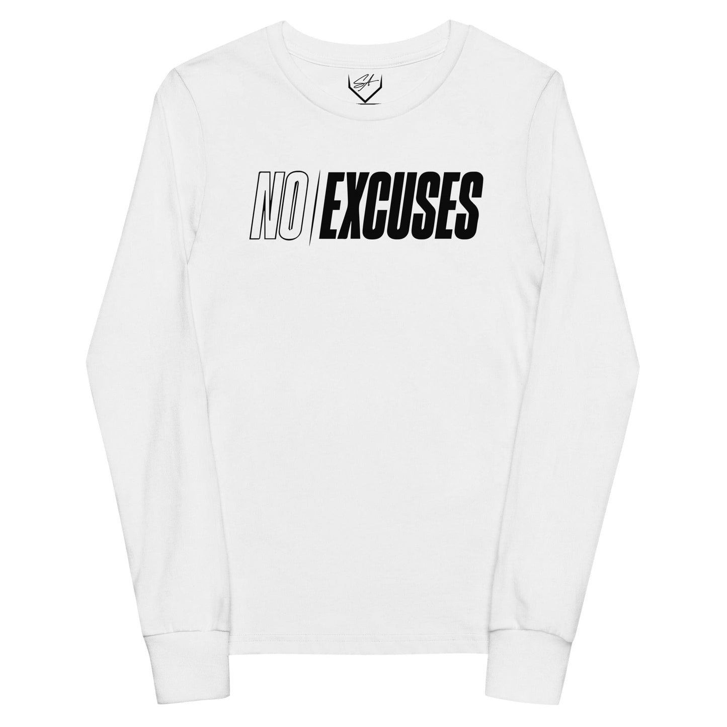 SA Apparel Youth Long Sleeve White / S No Excuses - Youth Long Sleeve