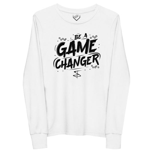 SA Apparel White / S Be A Game Changer - Youth Long Sleeve