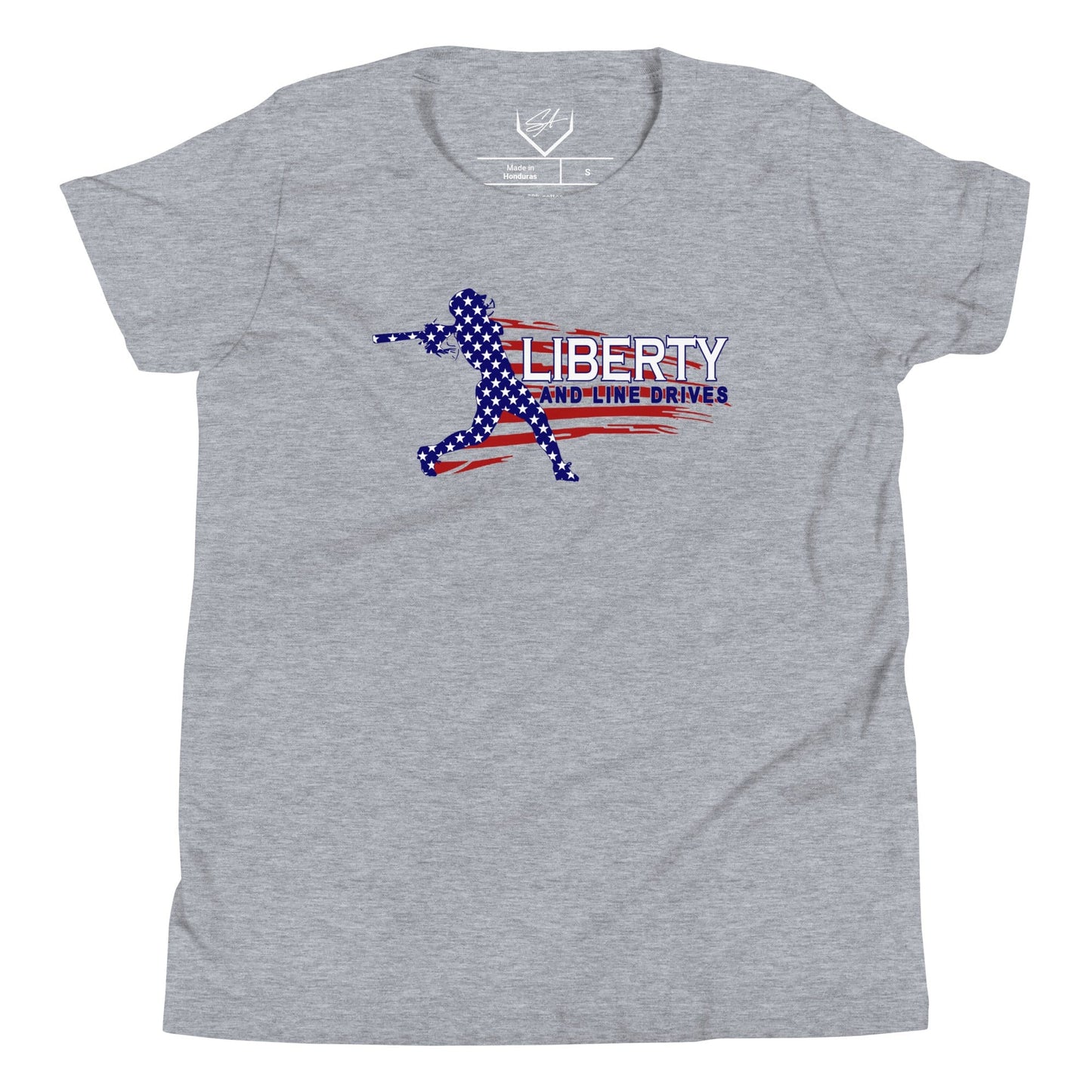 Liberty & Line Drives Softball - Youth Tee