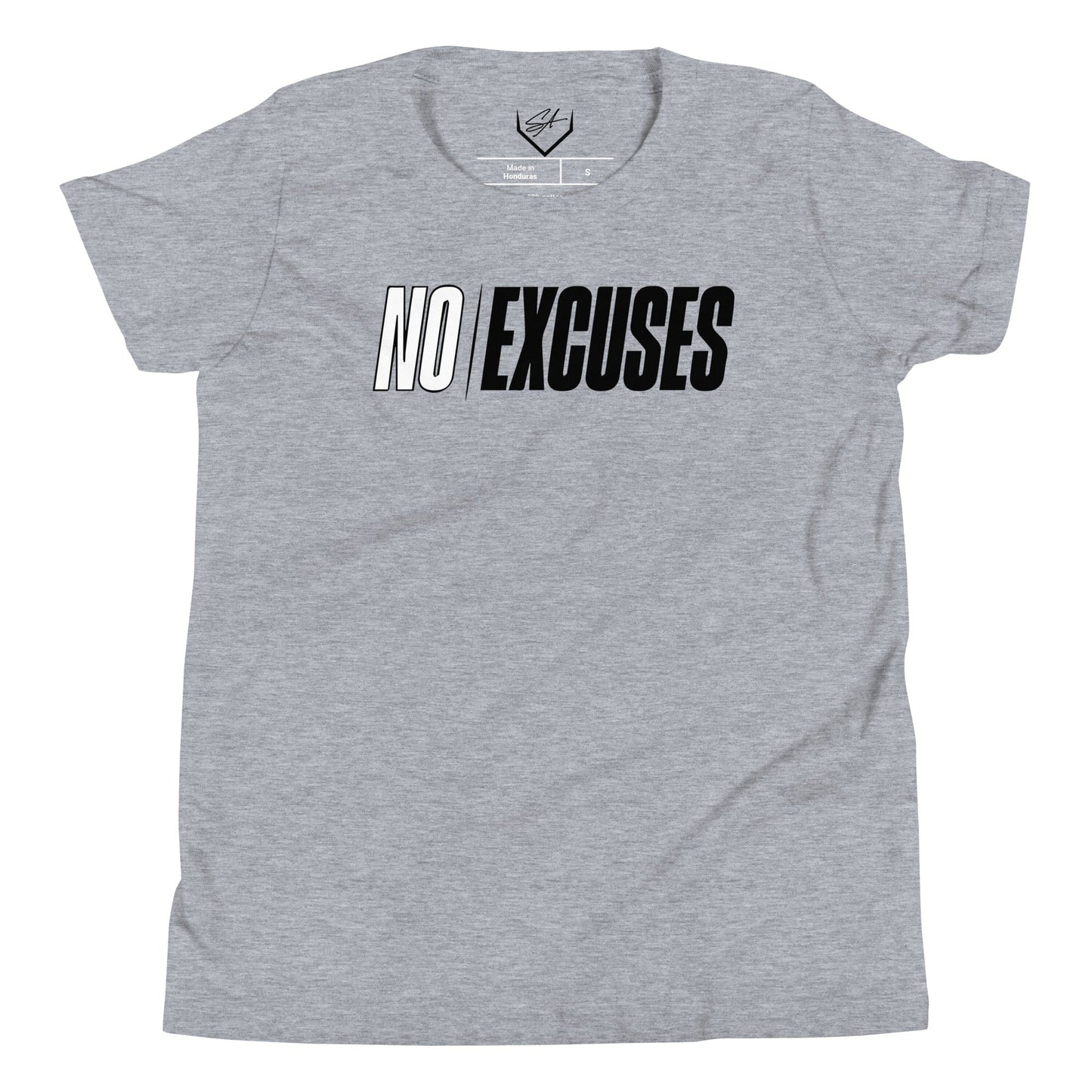 SA Apparel Athletic Heather / S No Excuses - Youth Tee