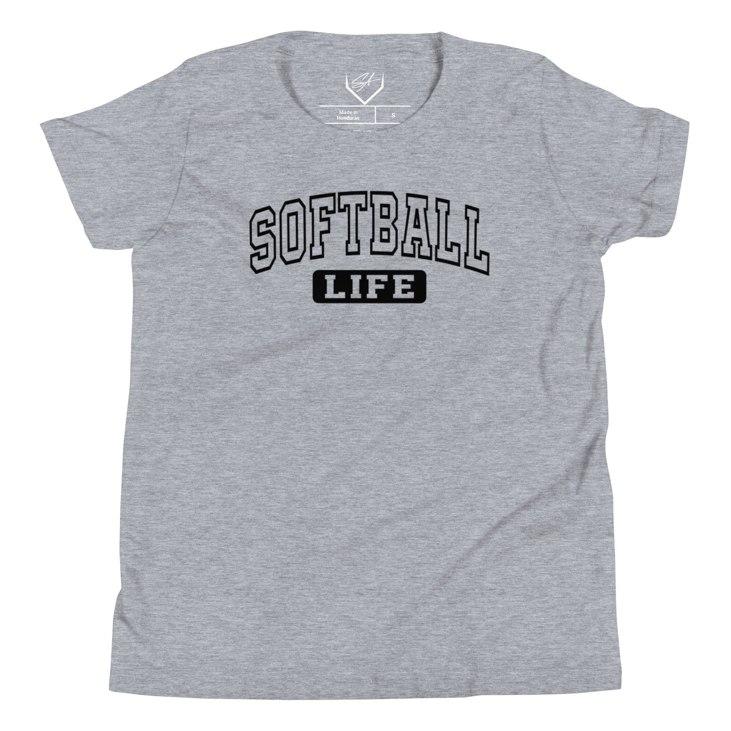 SA Apparel Athletic Heather / S Softball Life - Youth Tee