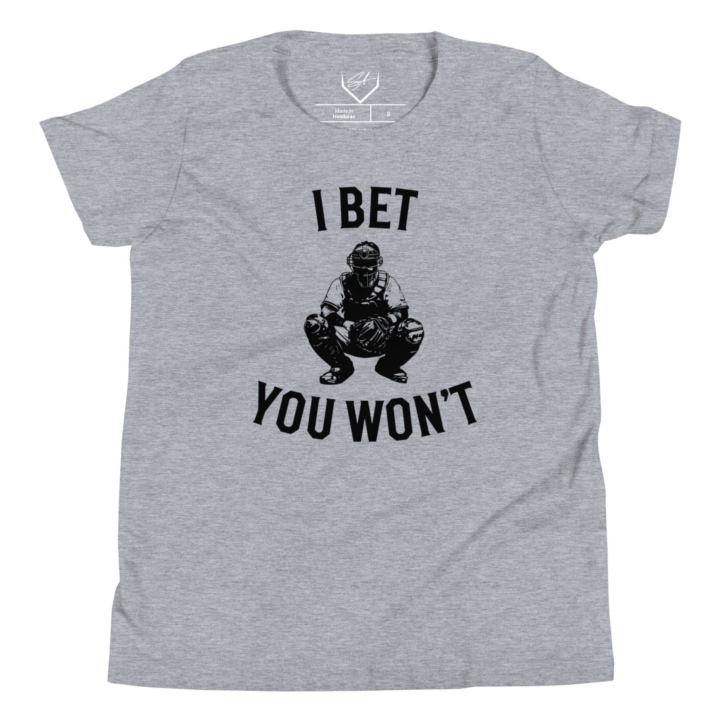 SA Apparel Athletic Heather / S I Bet You Won't - Youth Tee