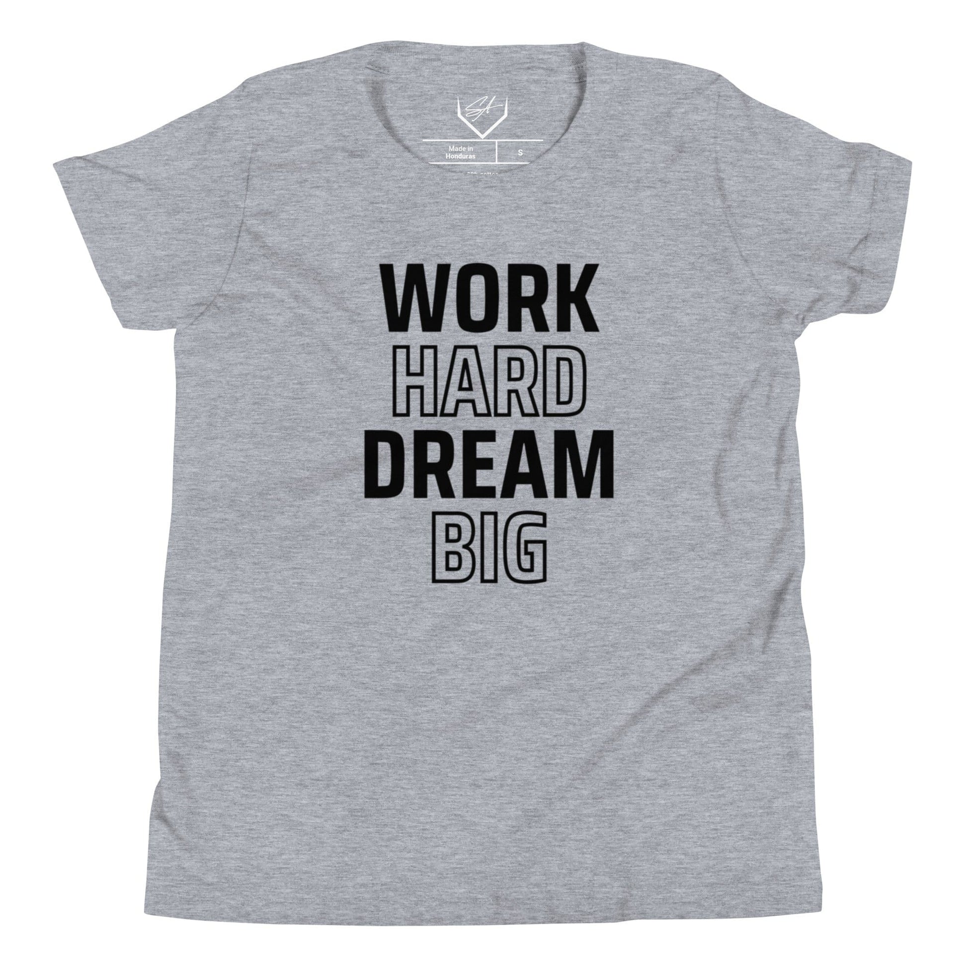 SA Apparel Youth Tee Light Grey / S Work Hard Dream Big - Youth Tee