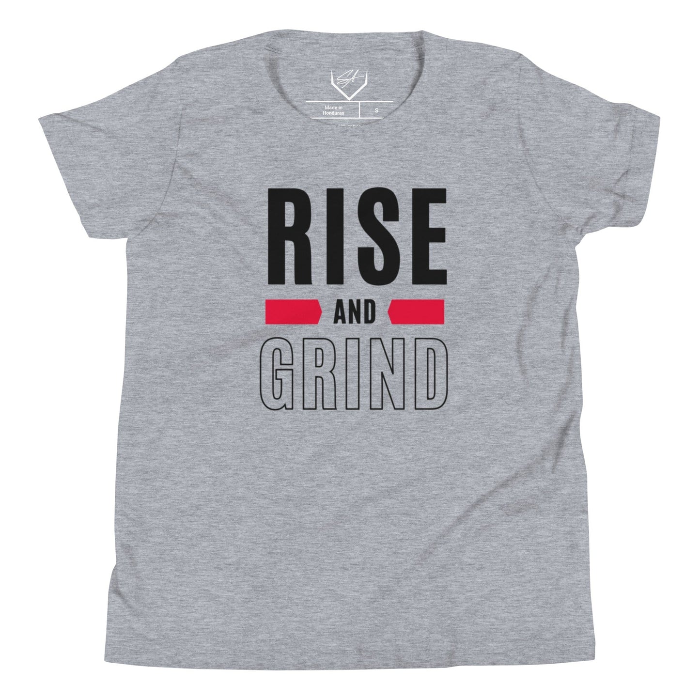 SA Apparel Youth Tee Light Grey / S Rise And Grind - Youth Tee