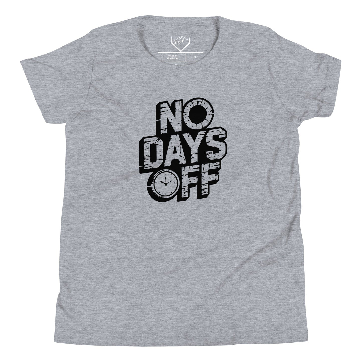 SA Apparel Athletic Heather / S No Days Off - Youth Tee