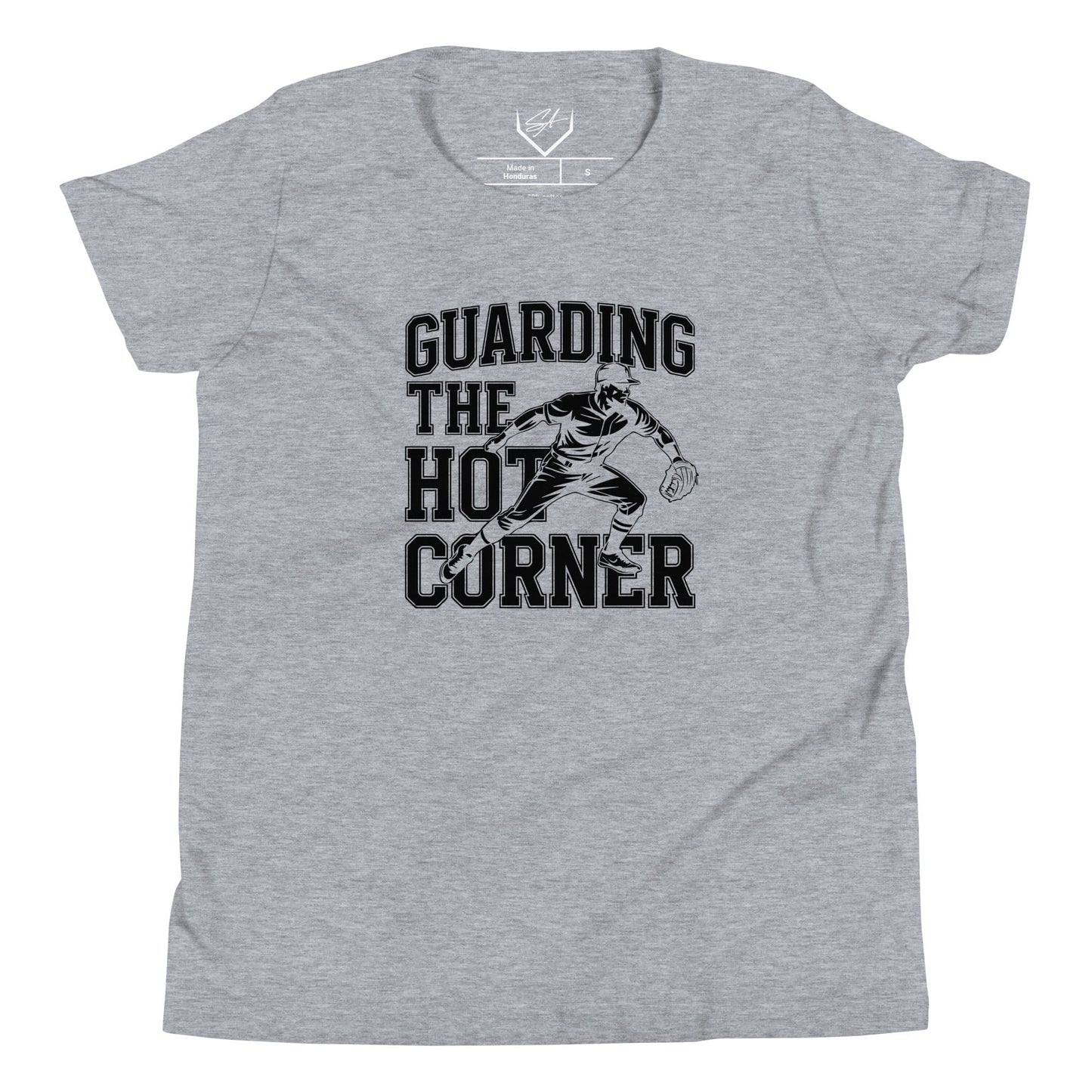 SA Apparel Athletic Heather / S Guarding The Hot Corner - Youth Tee