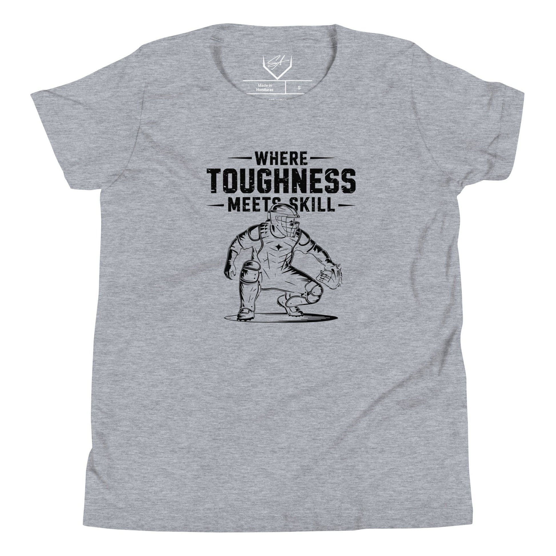 SA Apparel Athletic Heather / S Where Toughness Meets Skill - Youth Tee