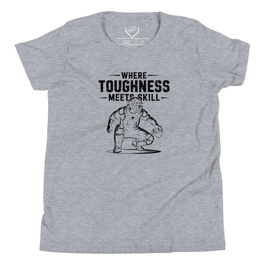 SA Apparel Athletic Heather / S Where Toughness Meets Skill - Youth Tee