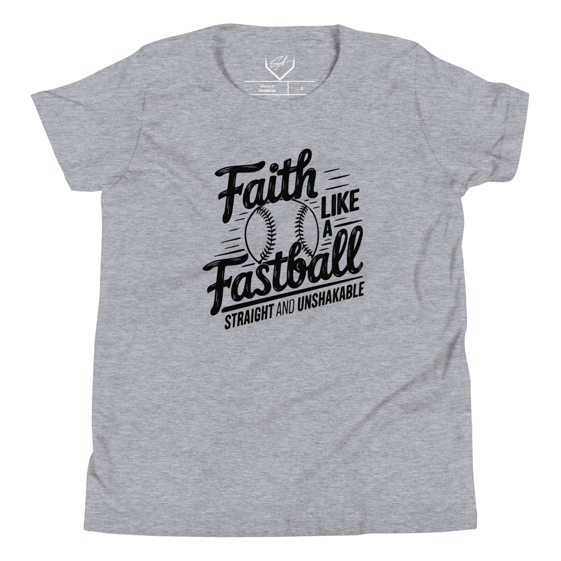 SA Apparel Youth Tee Light Grey / S Faith Like A Fastball - Youth Tee