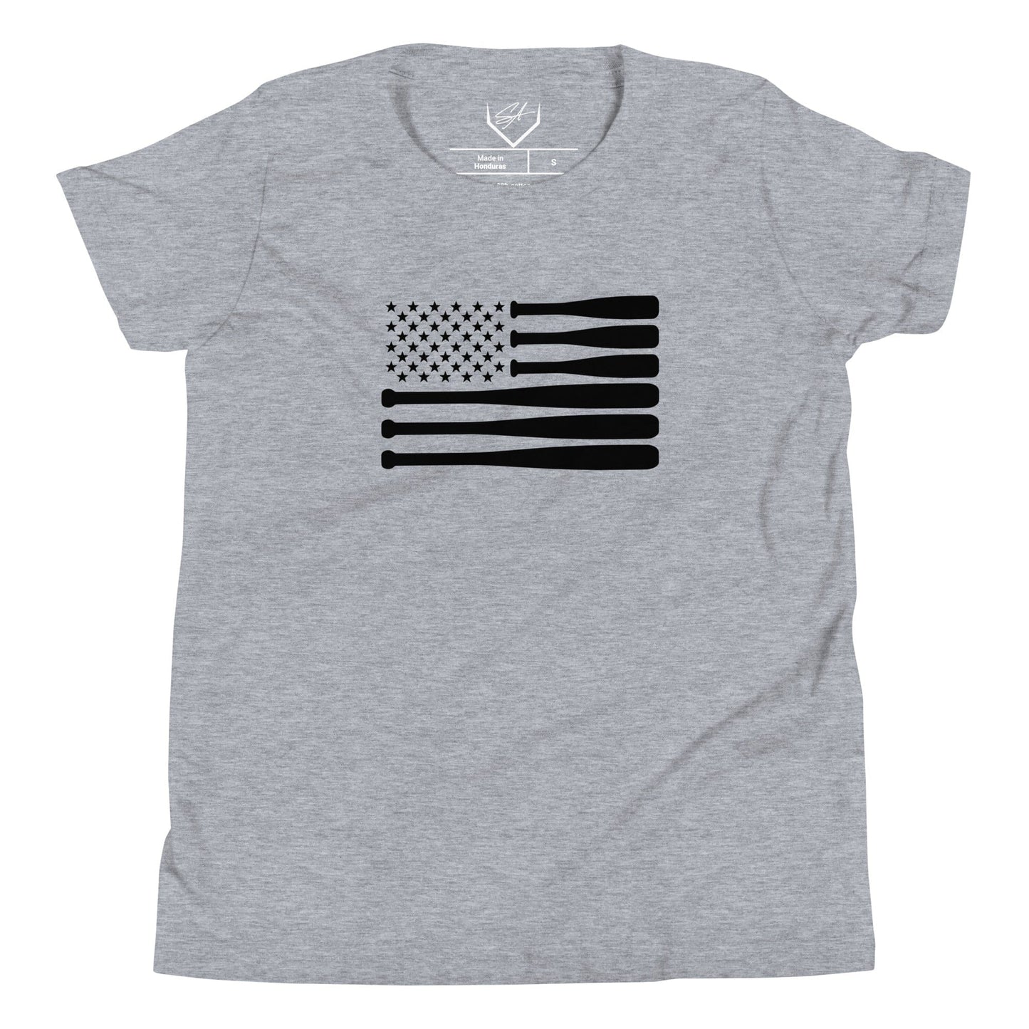 SA Apparel Youth Tee Light Grey / S Bat Flag - Youth Tee