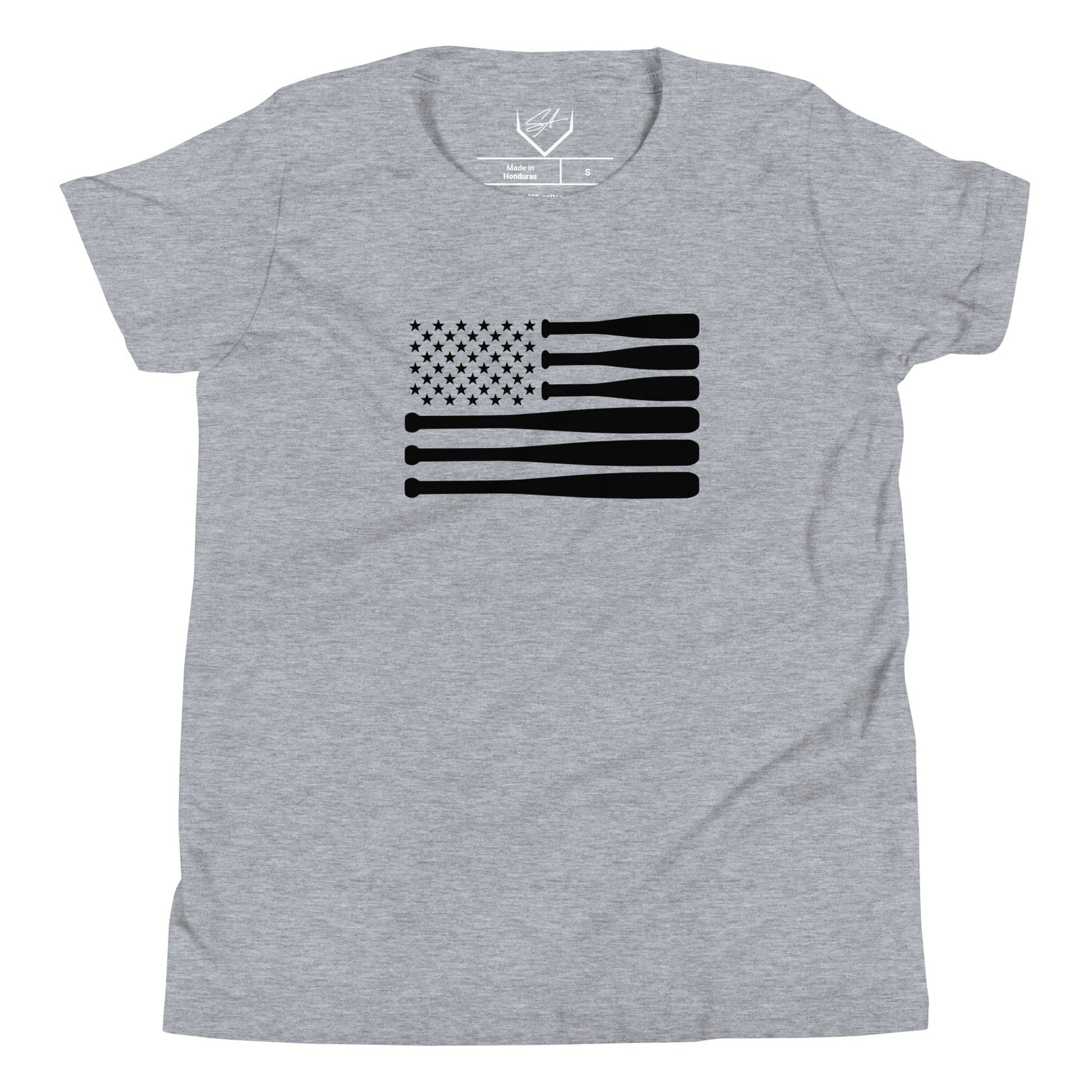 SA Apparel Youth Tee Light Grey / S Bat Flag - Youth Tee