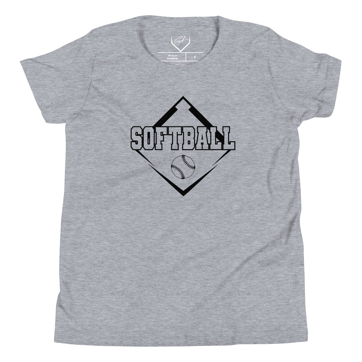 SA Apparel Athletic Heather / S Softball - Youth Tee