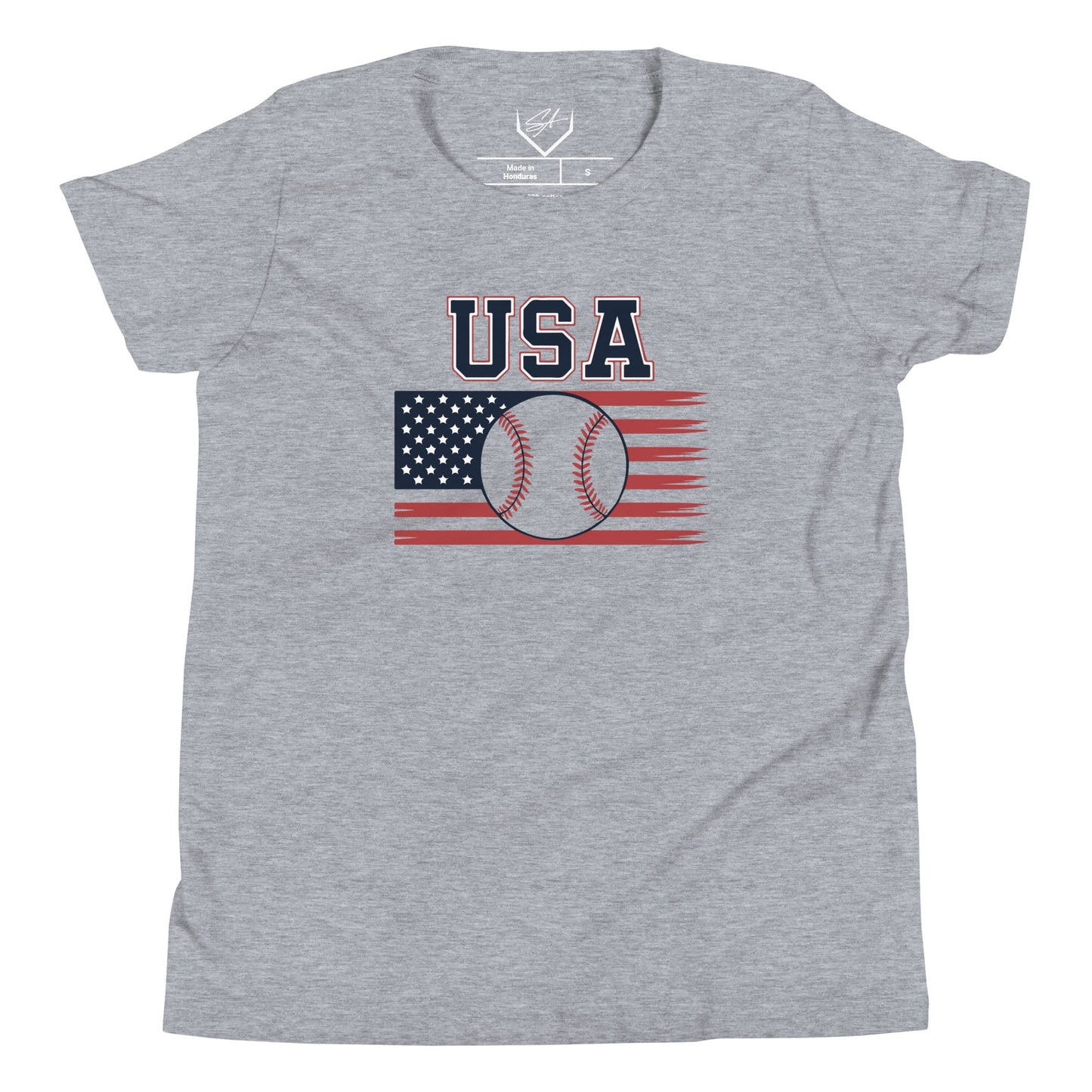 SA Apparel Athletic Heather / S USA - Youth Tee