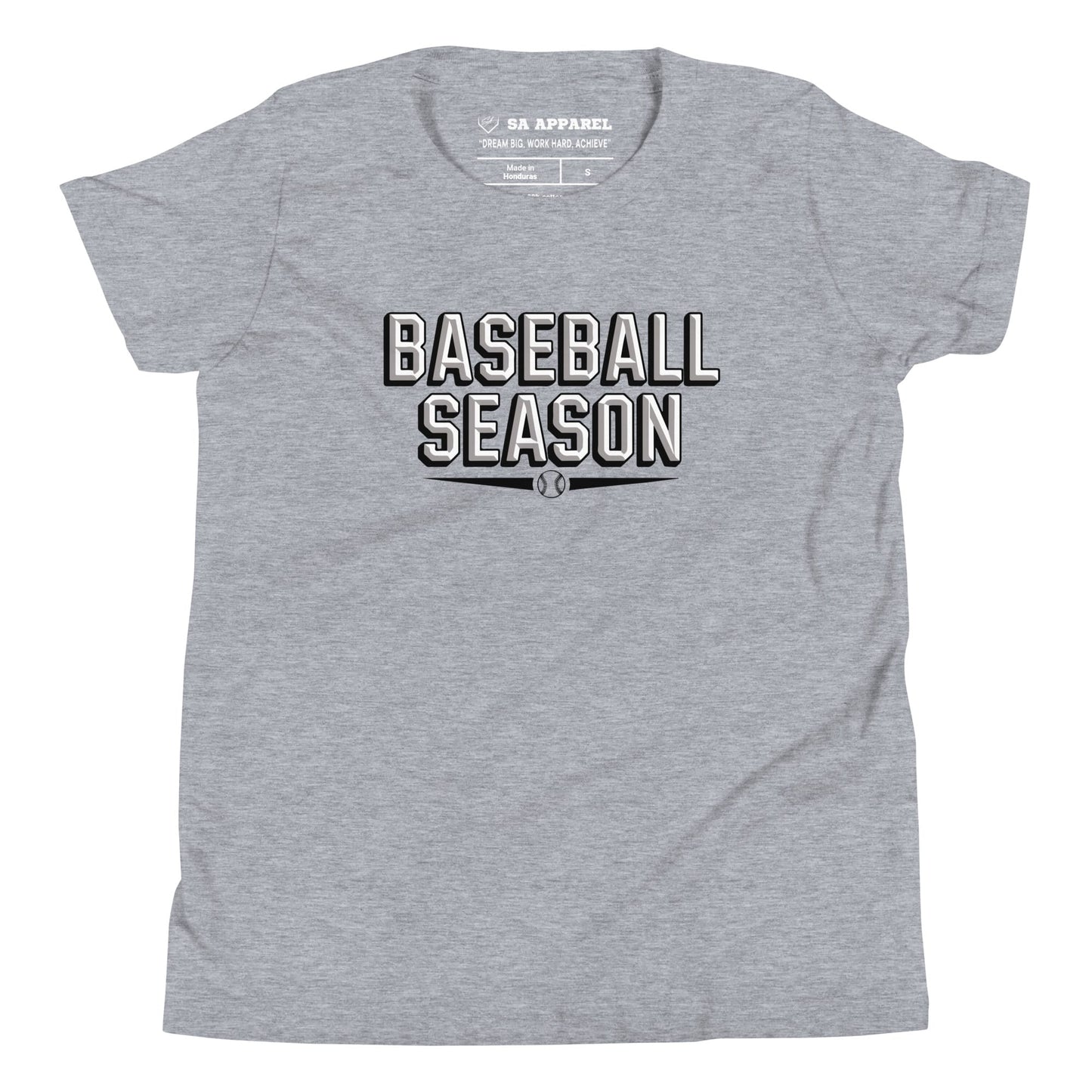 SA Apparel Youth Tee Light Grey / S / Soft Style/Cotton Baseball Season - Youth Tee