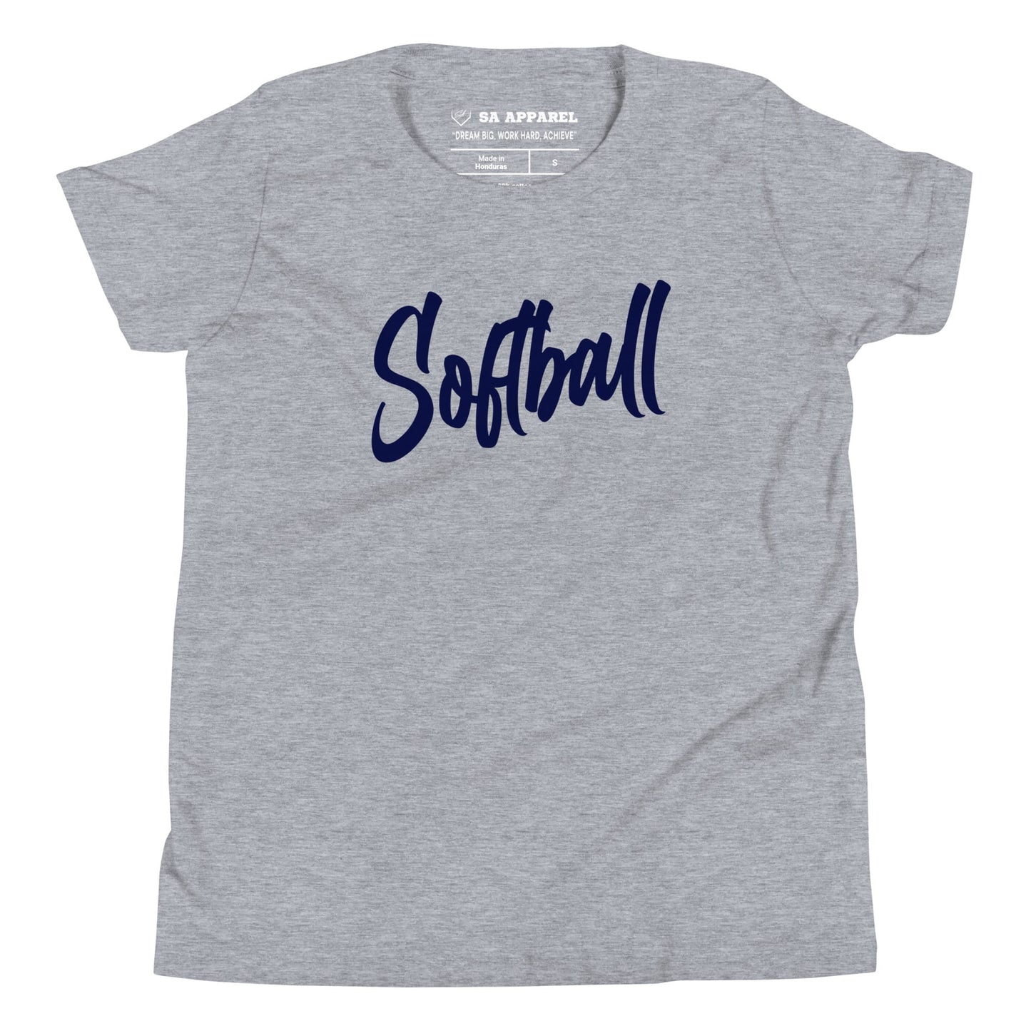 SA Apparel Youth Tee Light Grey / S / Soft Style/Cotton Softball - Youth Tee